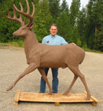 Bryan K. Ross with fiberglass Buck